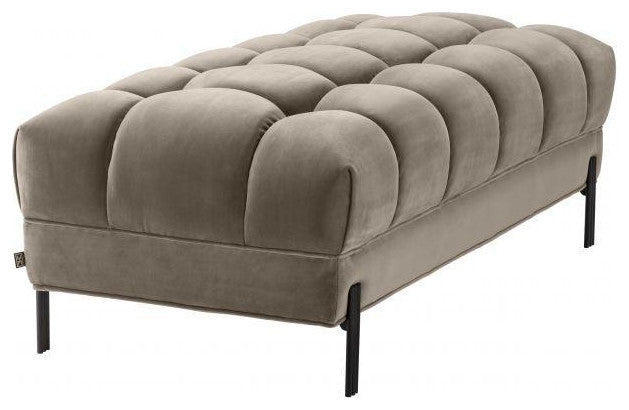 Greige Tufted Upholstered Bench | Eichholtz Sienna