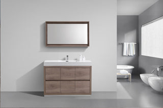 Bliss 48" Butternut Free Standing Modern Bathroom Vanity
