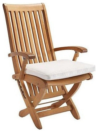 9-Piece Outdoor Teak Dining Set, 117" Rectangle Table, 8 Warwick Arm Chairs