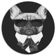 French Bulldog Fashion Portrait, Animal Round Wall Art, 11"
