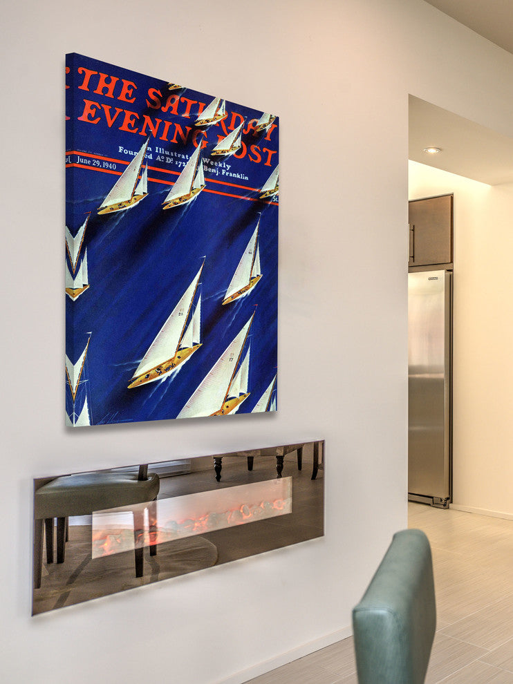 "Saturday Evening Post 1940" Painting Print on Wrapped Canvas