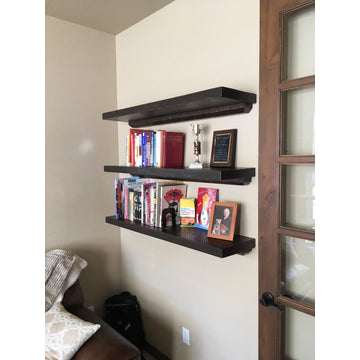 2"x10" Rustic, Floating Shelf, Heavy Duty, Dishes, Easy Hang Mounting Included,