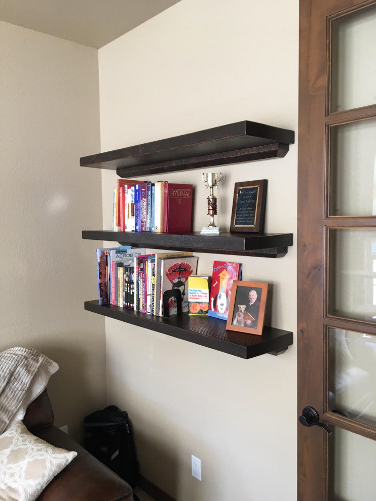 2"x10" Rustic, Floating Shelf, Heavy Duty, Dishes, Easy Hang Mounting Included,