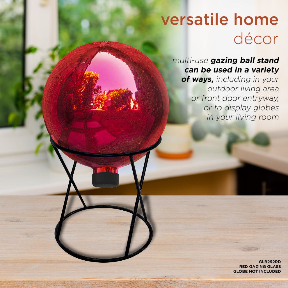 11" Tall Indoor/Outdoor Metal Gazing Globe Display Stand