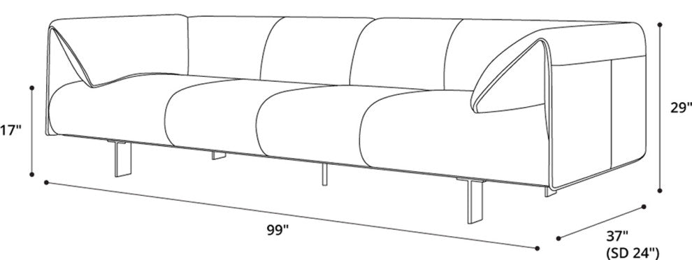 Essex Sofa, Opala Leather