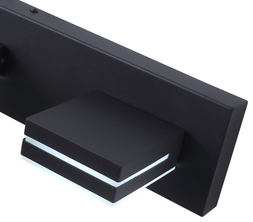 3-Light Wall Light Modern Bathroom Vanity Light, Fine Sand Black