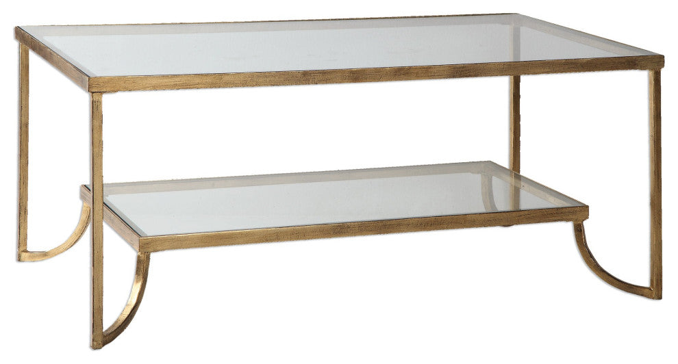 Uttermost Katina Gold Leaf Coffee Table