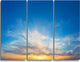 "Bright Blue Evening Sky Panorama" Metal Wall Art, 3 Panels, 36"x28"