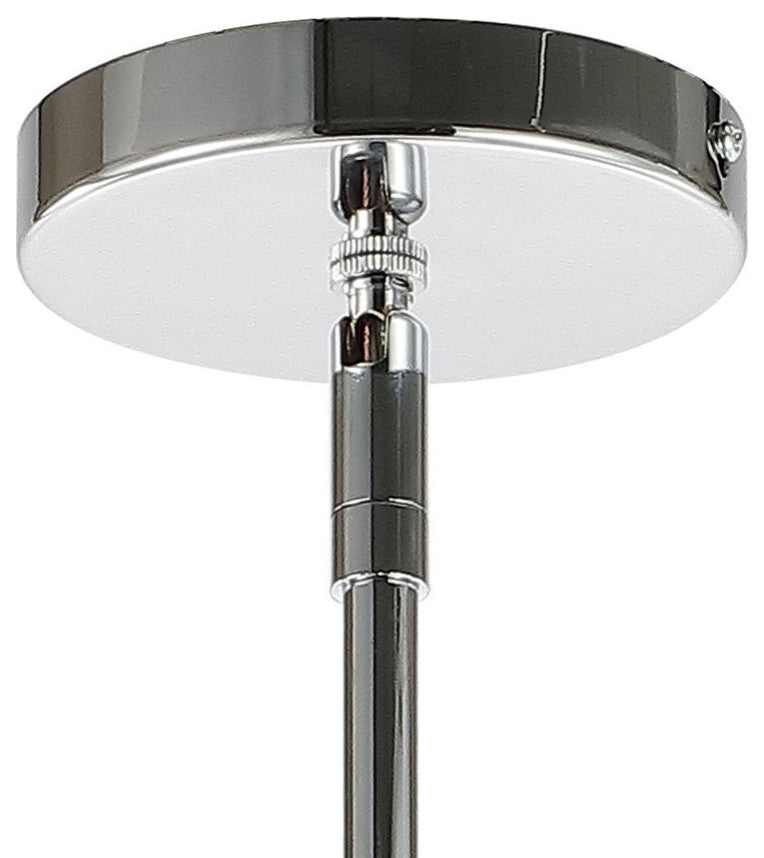 Stella Moravian Star Metal/Glass LED Flush Mount, Chrome/White, Width: 13"