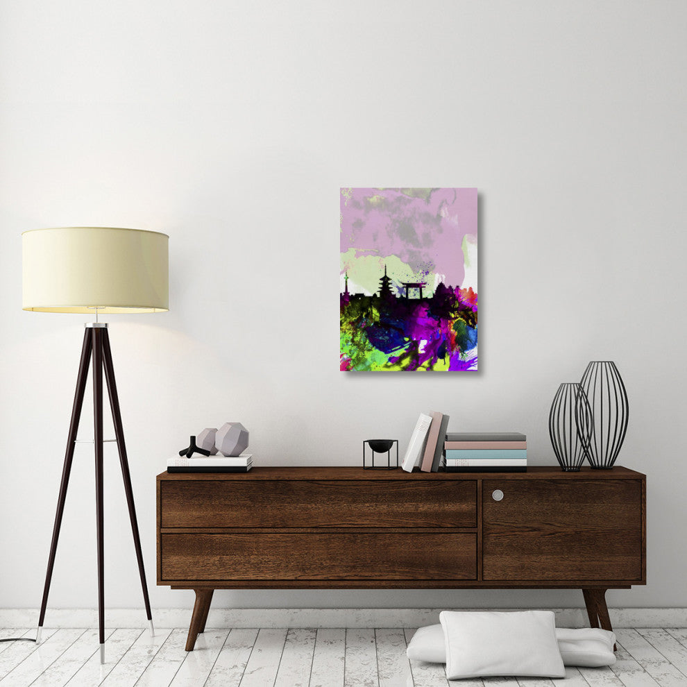 "Kyoto Watercolor Skyline" Fine Art Print