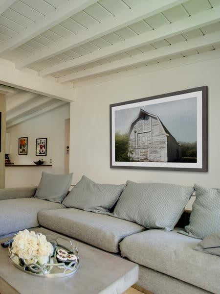 "Iconic White" Framed Painting Print, 18"x12"