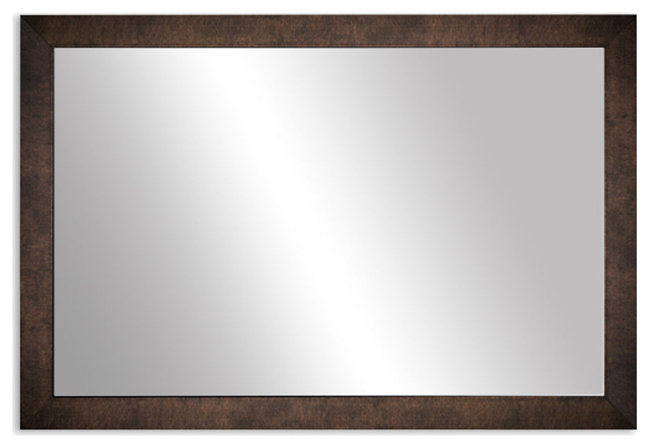 Meade Framed Wall Mirror, Ebony Bronze, 28"x24"
