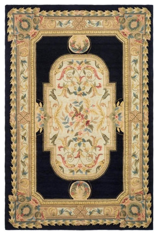 Safavieh DuraRug 3' X 5' Hand Hooked Rug in Navy and Ivory