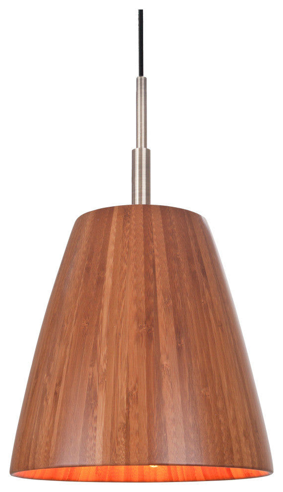 Sorg Bamboo 3-Light Pendant, Nickel, Mini-Pendant