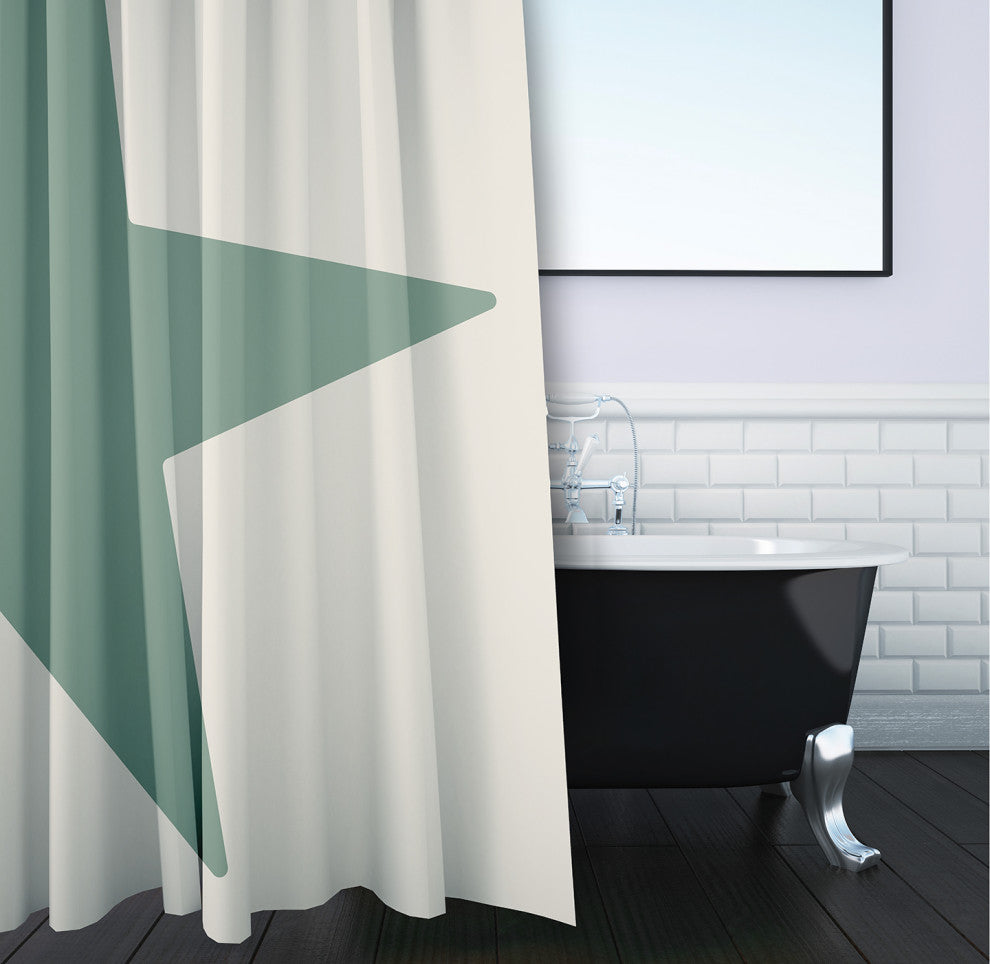 Big Star Sage 70" w x 73" h Shower Curtain