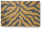 Animal Stripe Fall Design Chenille Area Rug, Gray, 2'x3'