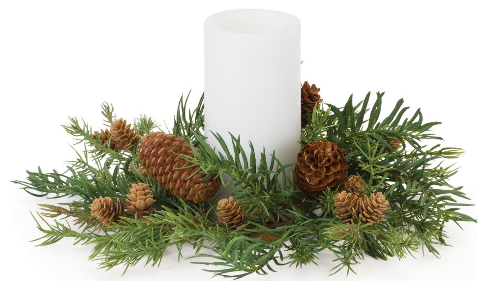 Pine Cone Candle Ring, Set of 2