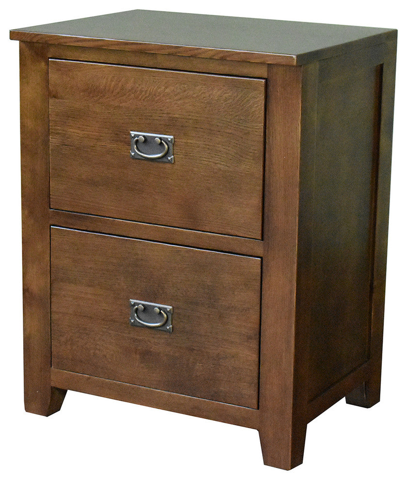Mission 2 Drawer File Cabinet - Walnut (AW)