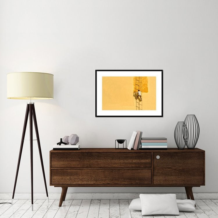 "Der Anstreicher" Framed Digital Print by Anette Ohlendorf, 38"x26"