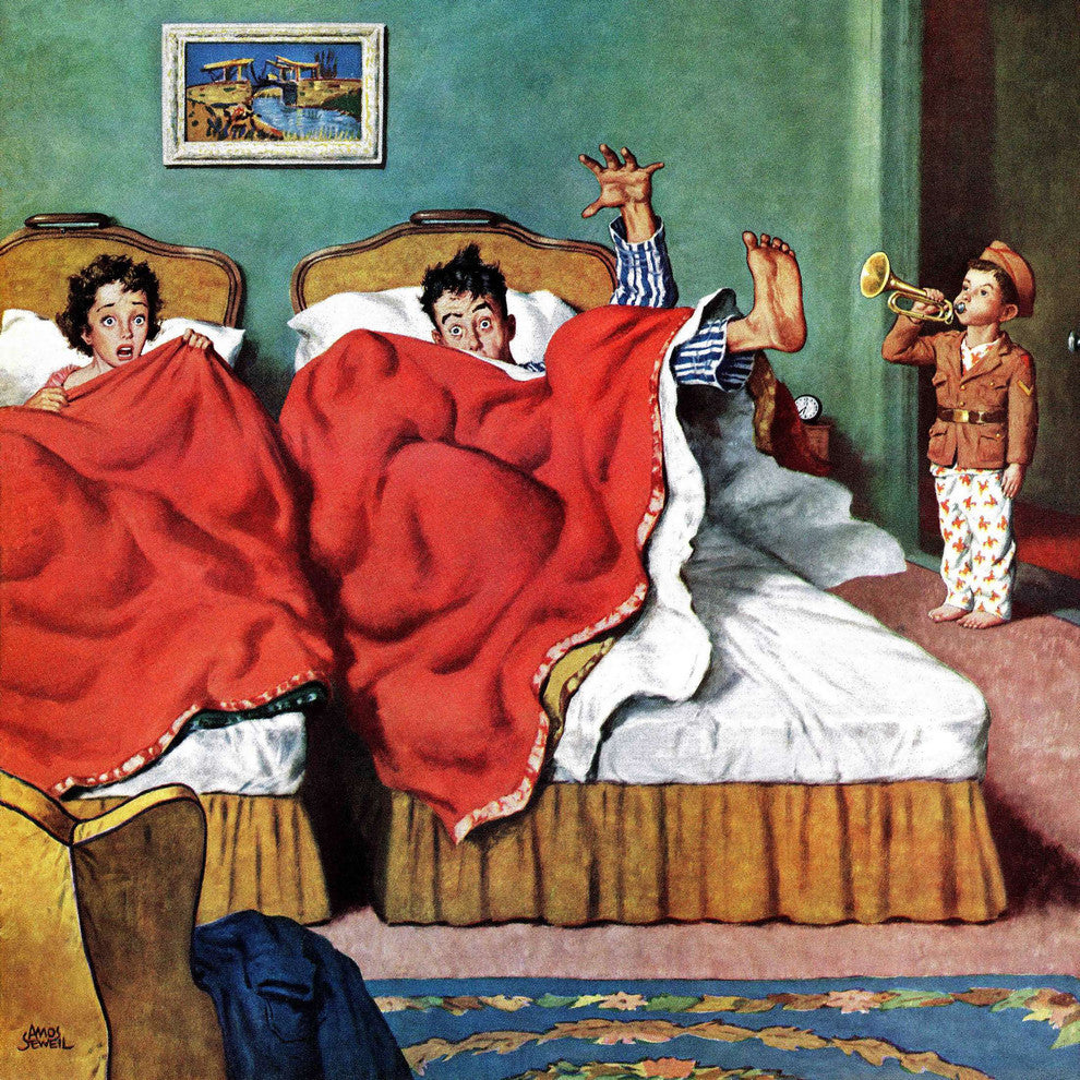 "Parents Reveille" Painting Print on Canvas by Amos Sewell