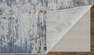 Corben R39GH Transitional/Industrial/Casual Rug, Blue/Ivory, 4'x6'