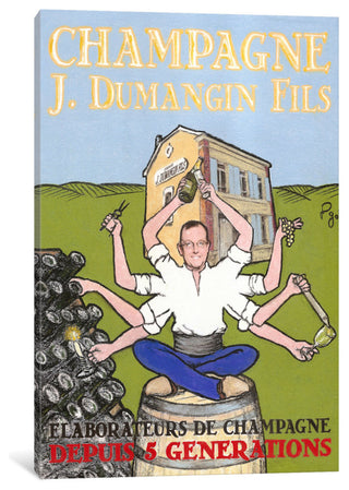 "Yogi" by Jean-Pierre Got, Canvas Print, 18"x12"