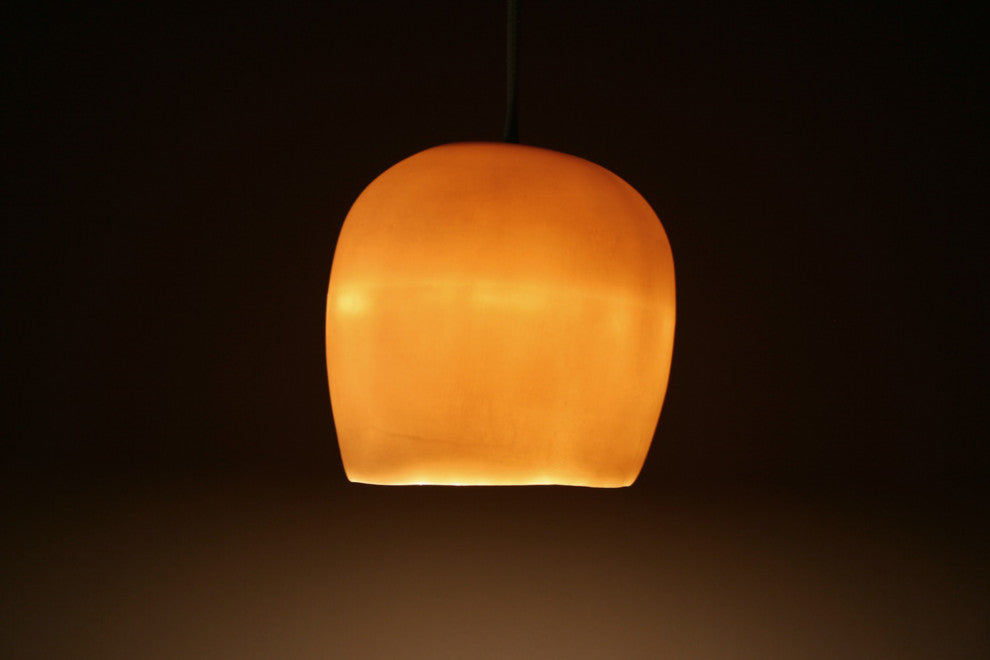 Porcelain Egg Pendant, White, 4.5"