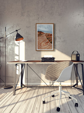 "Wave Rocks" Framed Painting Print, 24x36