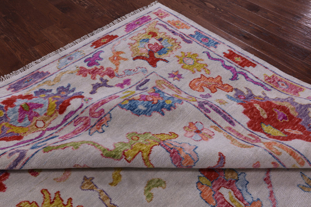 10' 0" X 13' 9" Hand Knotted Turkish Oushak Wool Rug - Q14784