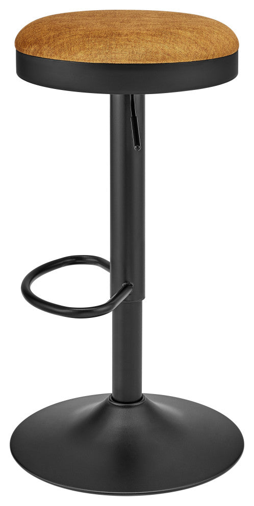 Juno Velvet Gaslift  Bar Stool, Padburry Amber