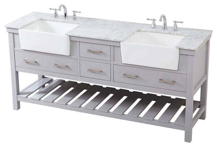 Home Living 22" Farmhouse Grey-Light Bathroom Vanity