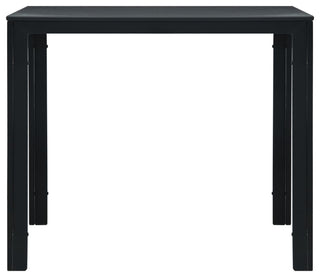 vidaXL Coffee Table Accent End Table Side Table with Wooden Look Black HDPE