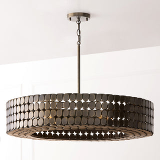 Capital Lighting 454141 Eliana 4 Light 31"W Drum Chandelier - Dark Brass