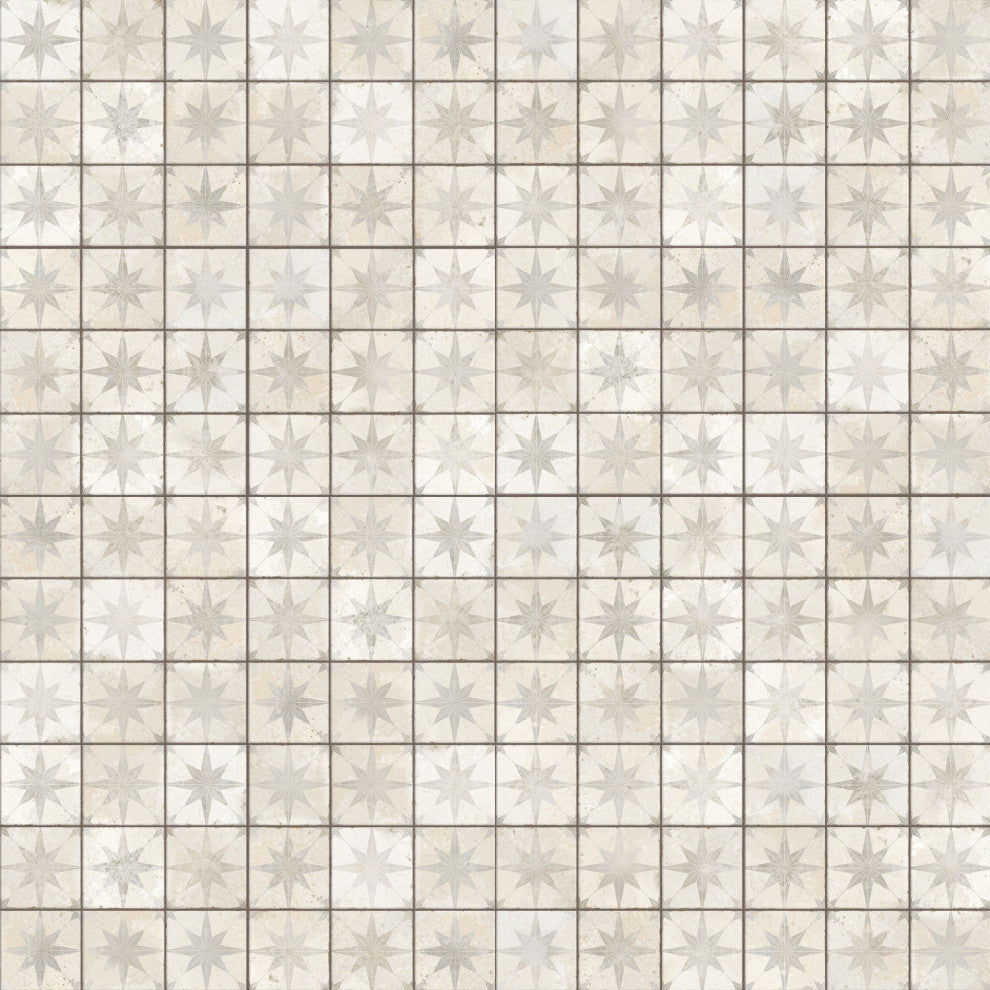 Harmonia Kings Ceramic Floor and Wall Tile, Marrakech Blue, White