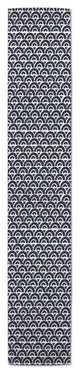 Navy Wavy Arch 16x72 Cotton Twill Runner