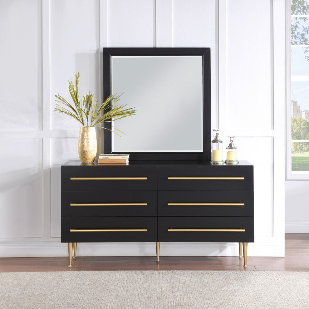 Marisol Mirror, Rich Black Finish