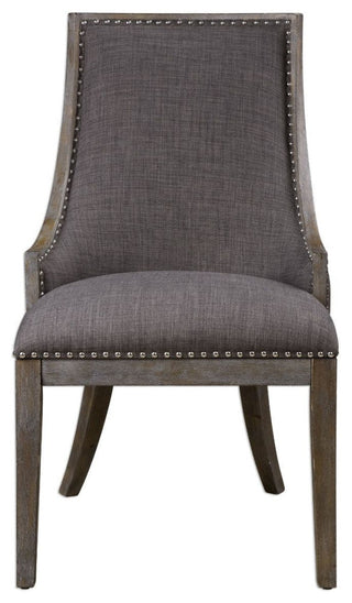 Uttermost Aidrian Charcoal Gray Accent Chair