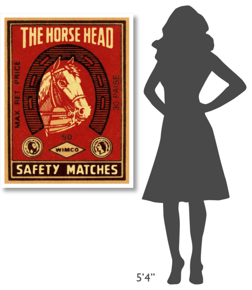 "The Horse Head Safety Matches" Digital Paper Print by Phillumenart, 32"x42"