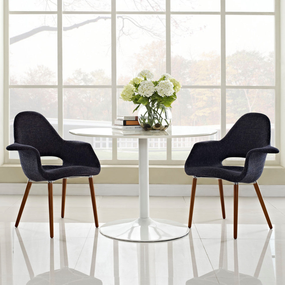 Modern Black Aegis Dining Armchair Set of 2