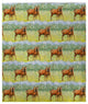 Betsy Drake Two Horses Fleece Throw