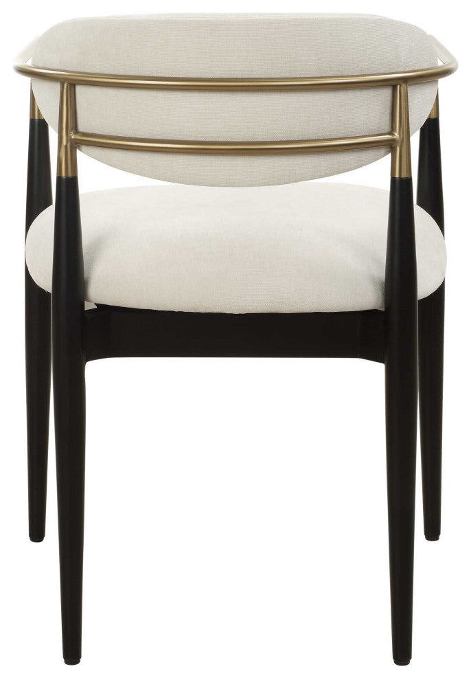 Uttermost Moxie White Dining Arm Chair