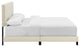 Amira Queen Upholstered Fabric Bed, Beige