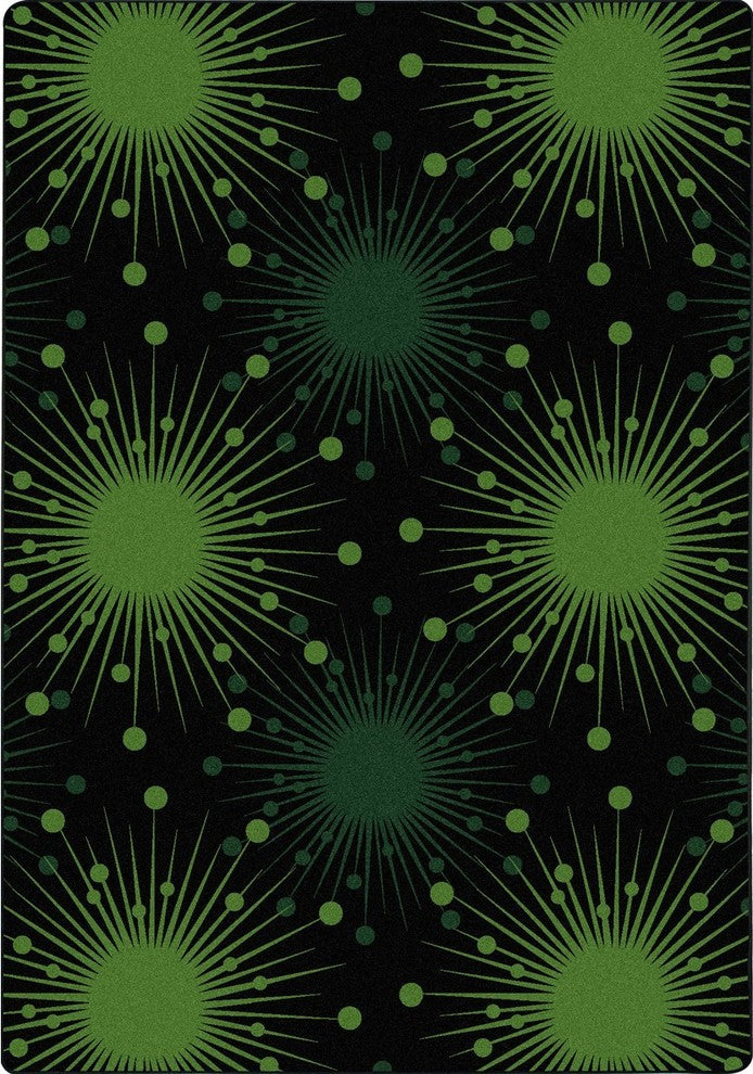Kaleidoscope Rug, Cosmopolitan, Green, 5'4"x7'8"