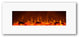 Ivory 50" Wide Wall Mounted Electric Fireplace, White