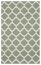 Handmade Wool Gray Contemporary Trellis Flatweave Reversible Moroccan Rug, 10'x14'