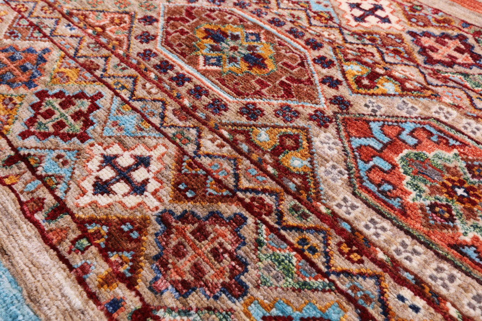 5' 10" X 7' 10" Hand-Knotted Super Kazak Khorjin Wool Rug Q11221