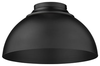 Zoey Flush Mount, Matte Black With Black