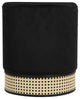 TOV Furniture Ivy Black Velvet Ottoman