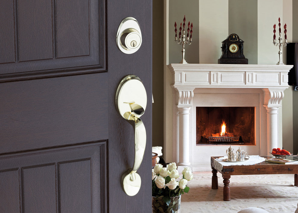 Active Handle Set, Waverlie Lever Interior Trim, Polished Brass