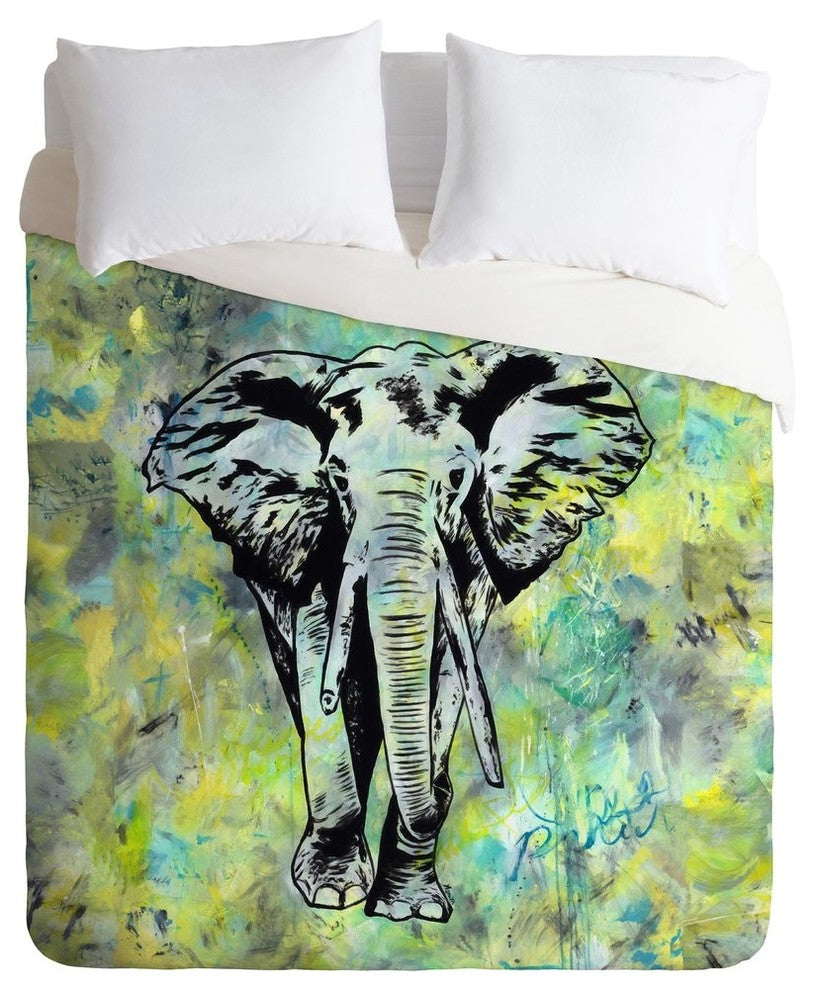 Amy Smith The Tough Elephant Duvet Cover, Queen